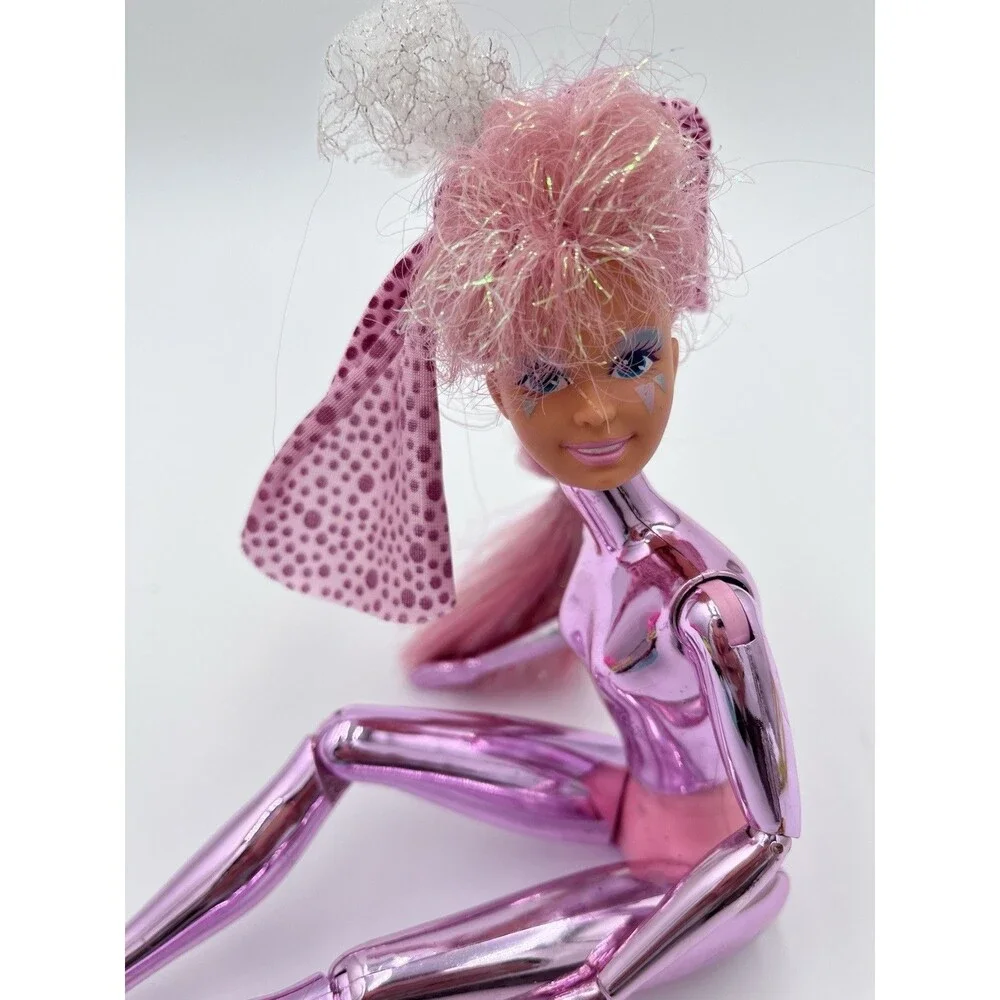 Vintage 1986 Mattel Spectra Lacy Spacy Doll Pink Chrome Cyborg Shimmerons 80s